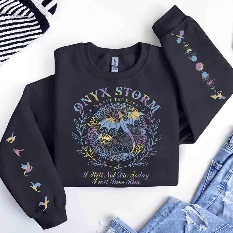 Onyx Storm sweatshirt, Violet Sorrengail sweatshirt, Fourth Wing Dragon Shirt, Basgiath War College Tee, Dragon Rider, Bookish Tee Gift For Book Lover