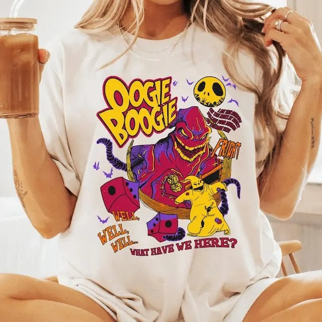 Oogie Boogie Portrait Graphic Shirt, Nightmare Before Christmas T-shirt, Halloween Party, land Spooky Season Tee