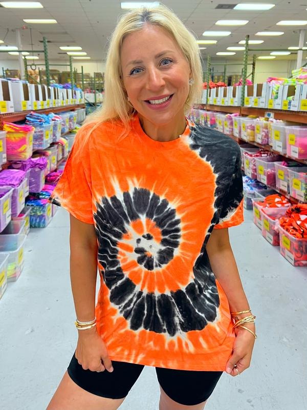 Orange Crush Tie-Dye Tee Hoodie, Sweatshirt | DripVista.com
