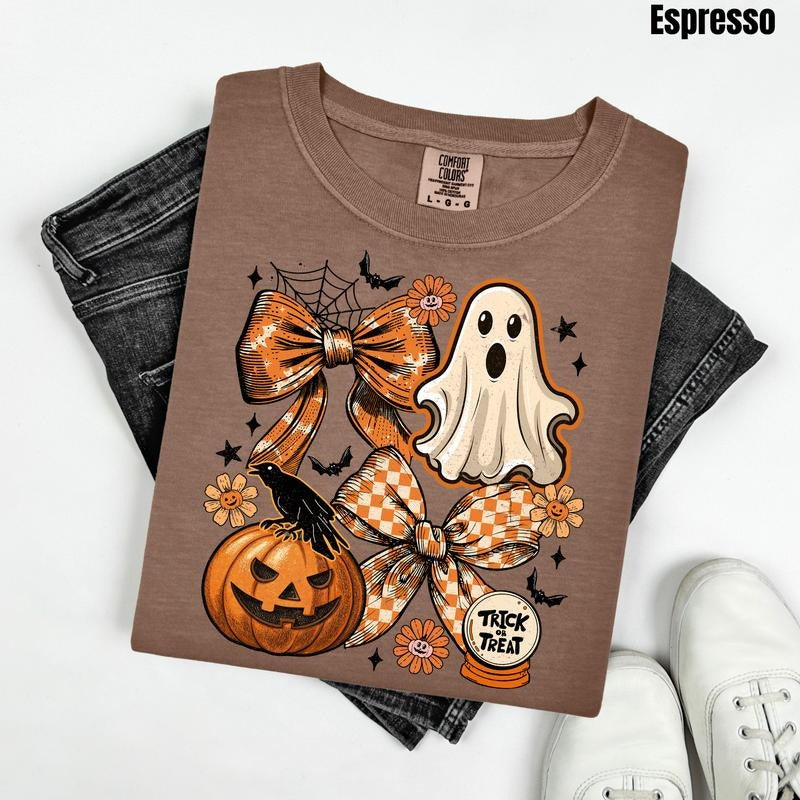 Orange Trick Or Treat Comfort Colors T-Shirt 'NLB' Hoodie, Sweatshirt | DripVista.com