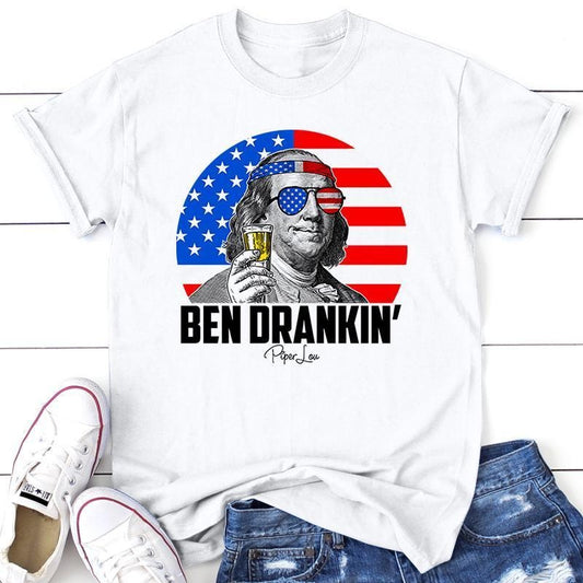 Ben Drankin Apparel, Proudly Printed In The USA, Tee / Tank / V Neck Gray / White / Blue / Hot Pink / Orange, #sassy #cute #blackprint