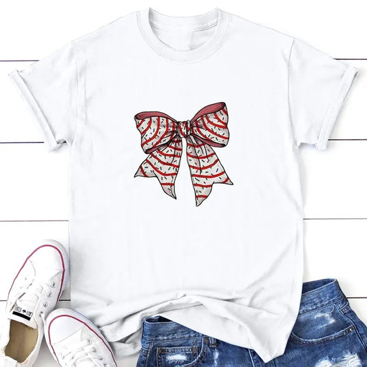 Christmas | Christmas Cake Bow Apparel, Proudly Printed In The USA, Tee / Tank / V Neck Gray / White / Blue / Hot Pink / Orange, #sassy #cute #blackprint