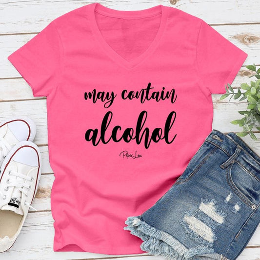 May Contain Alcohol Apparel, Proudly Printed In The USA, Tee / Tank / V Neck Gray / White / Blue / Hot Pink / Orange, #sassy #cute #blackprintstyle{n002}2