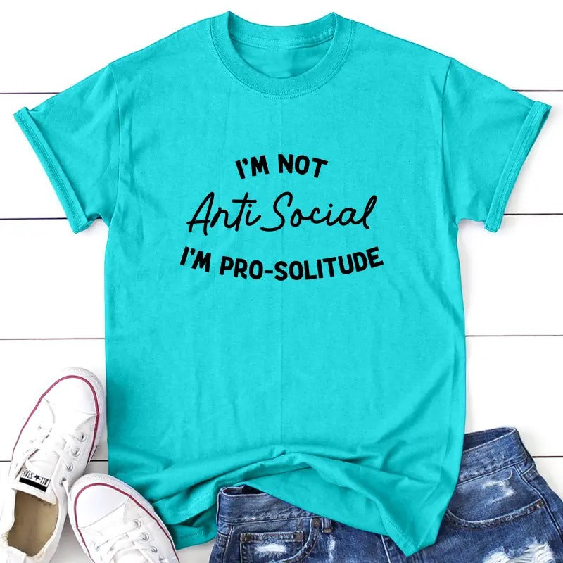Anti-Social Apparel, Proudly Printed In The USA, Tee, Gray / White / Blue / Orange, #sassy #cute Hoodie, Sweatshirt