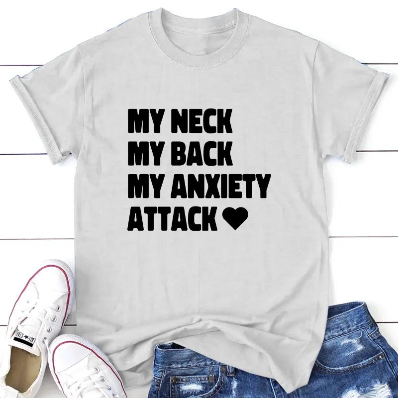 My Anxiety Attack Apparel, Proudly Printed In The USA, Tee, Gray / White / Blue / Orange, #sassy #cute Hoodie, Sweatshirt