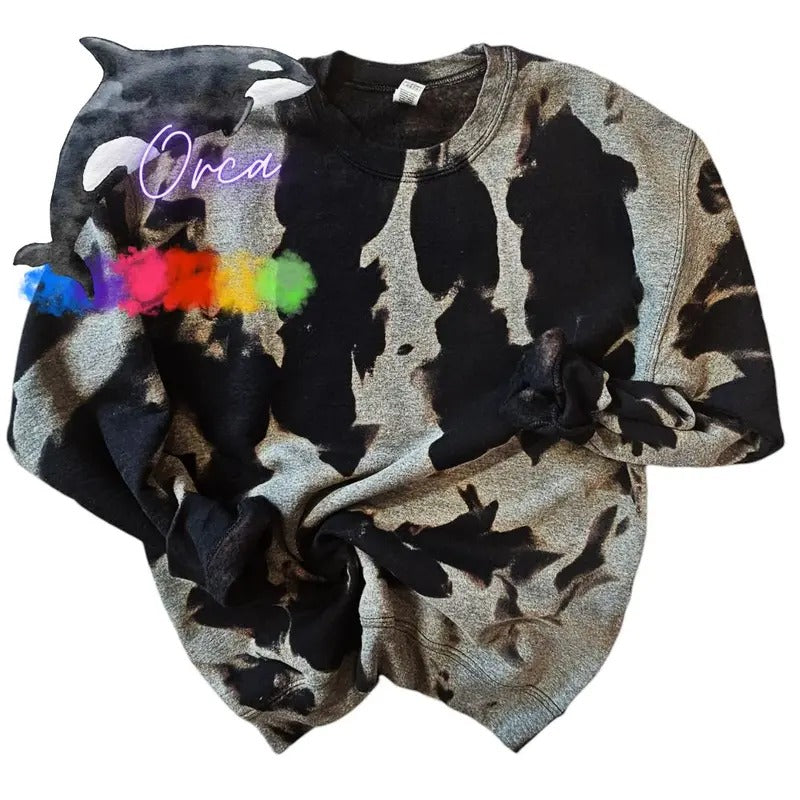 Orca ~ Bleached Unisex Sweatshirts ~ Small - 4XL Womenswear T-Shirts, Hoodie | DripVista.com