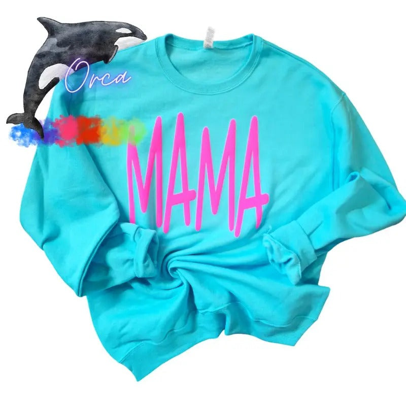 Orca ~ Unisex Sweatshirt with Puff ~ Custom Wording ~ Small - 4XL T-Shirts, Hoodie | DripVista.com