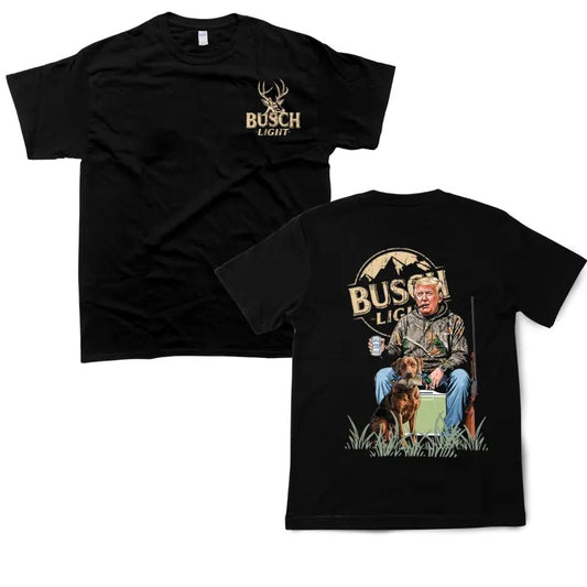 Original! Hunting Busch Light Digital Design, Original Maga Hoodie, T-shirt Menswear Top Cotton 2 Side Tee Sweatshirt Hoodie Classic Streetwear