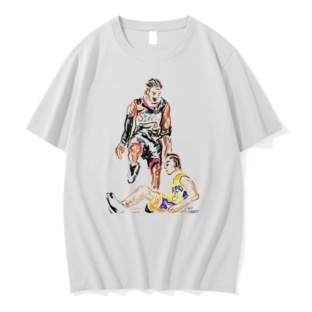 Original Ai Stepover Allen Iverson Step Over Tyronn Lue Art Graphic Tshirts Jpg