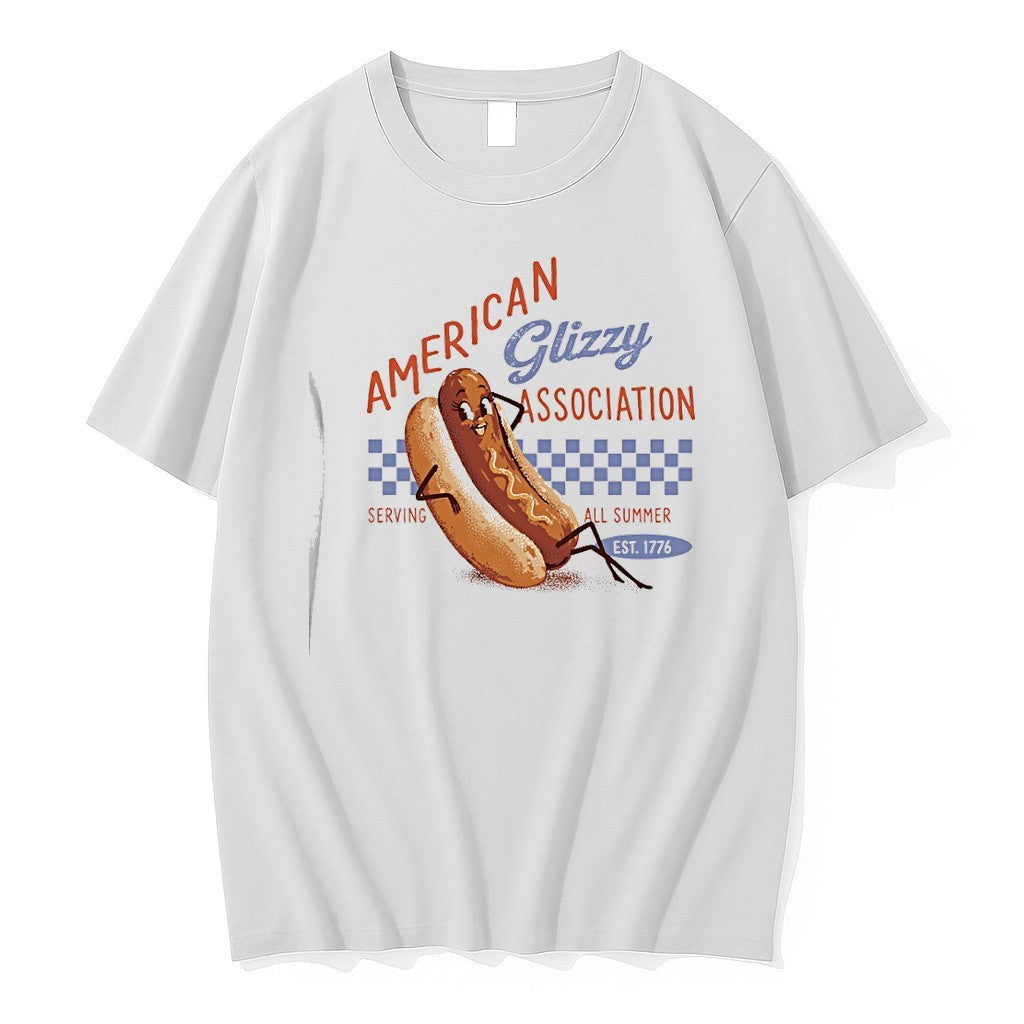 Original American Glizzy Association Serving All Summer 1776 Hot Dog Tshirts