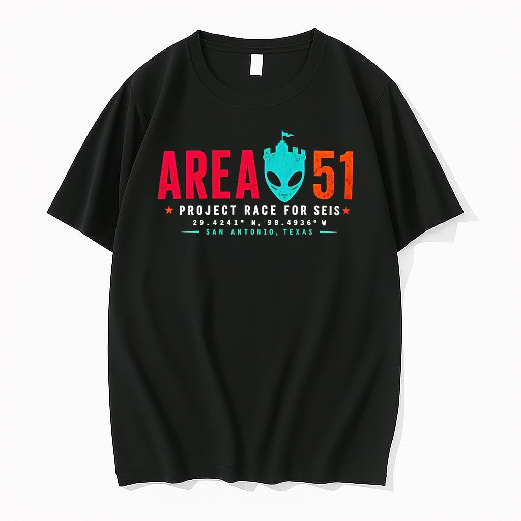 Original Area 51 San Antonio Spurs Basketball Project Race For Seis Texas San Antonio Tshirts