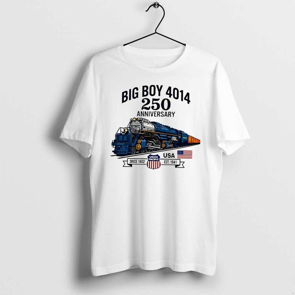 Original Big Boy 4014 Train 250th Anniversary Patriotic American Locomotive Tee Tshirts