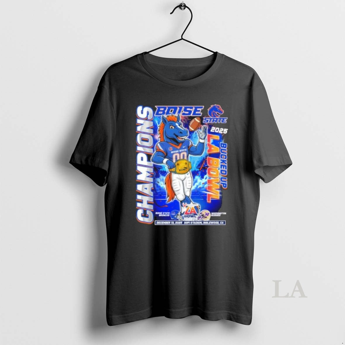 Original Boise State Broncos Mascot 2025 Bucked Up La Bowl Champions T-Shirts, Hoodie, Sweatshirt | DripVista.com