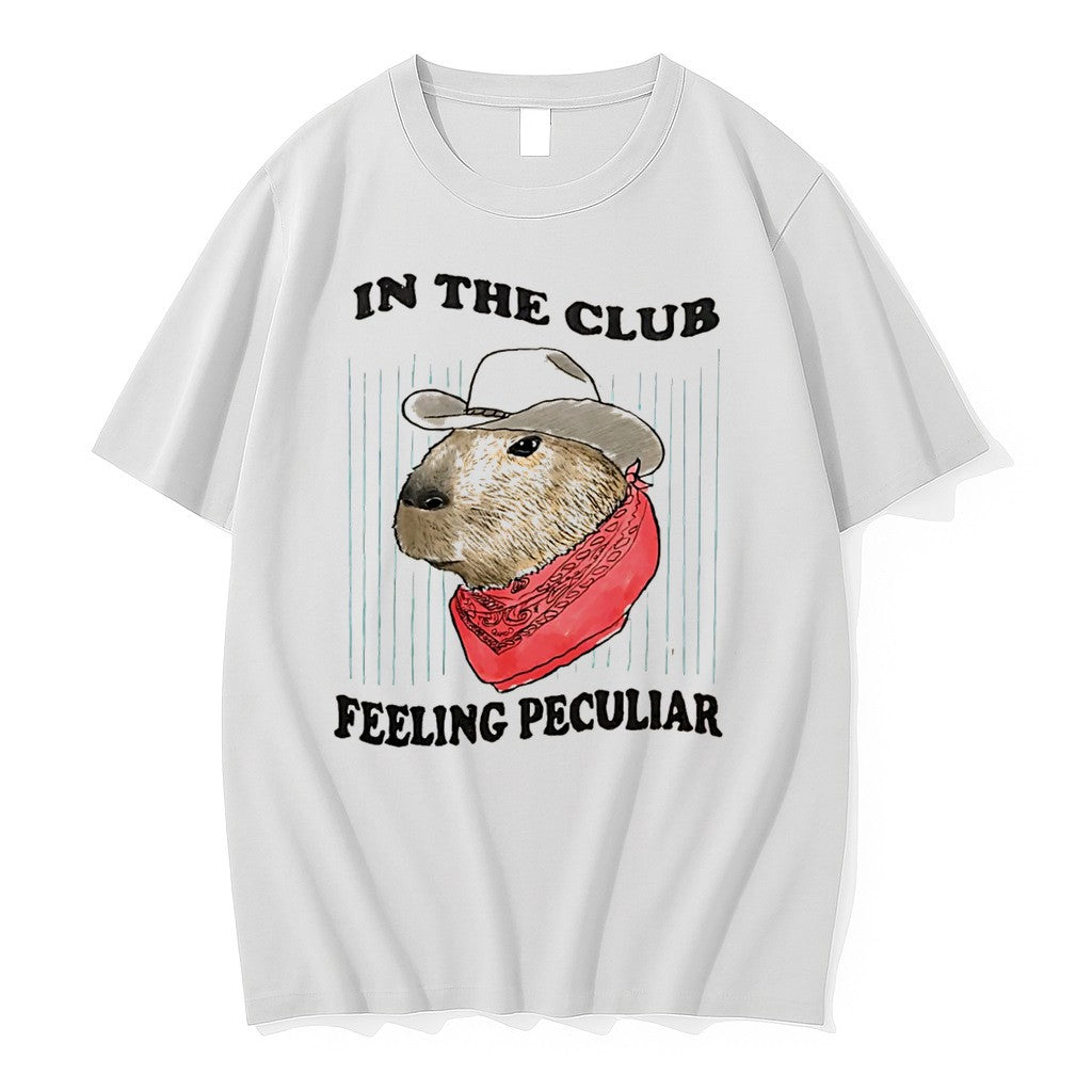 Original Capybara In The Club Feeling Peculiar Tee Tshirts Jpg