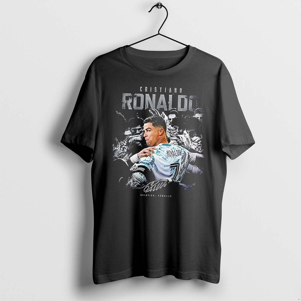 Original Cristiano Ronaldo On The Back Signature Vintage Tee Tshirts Jpg