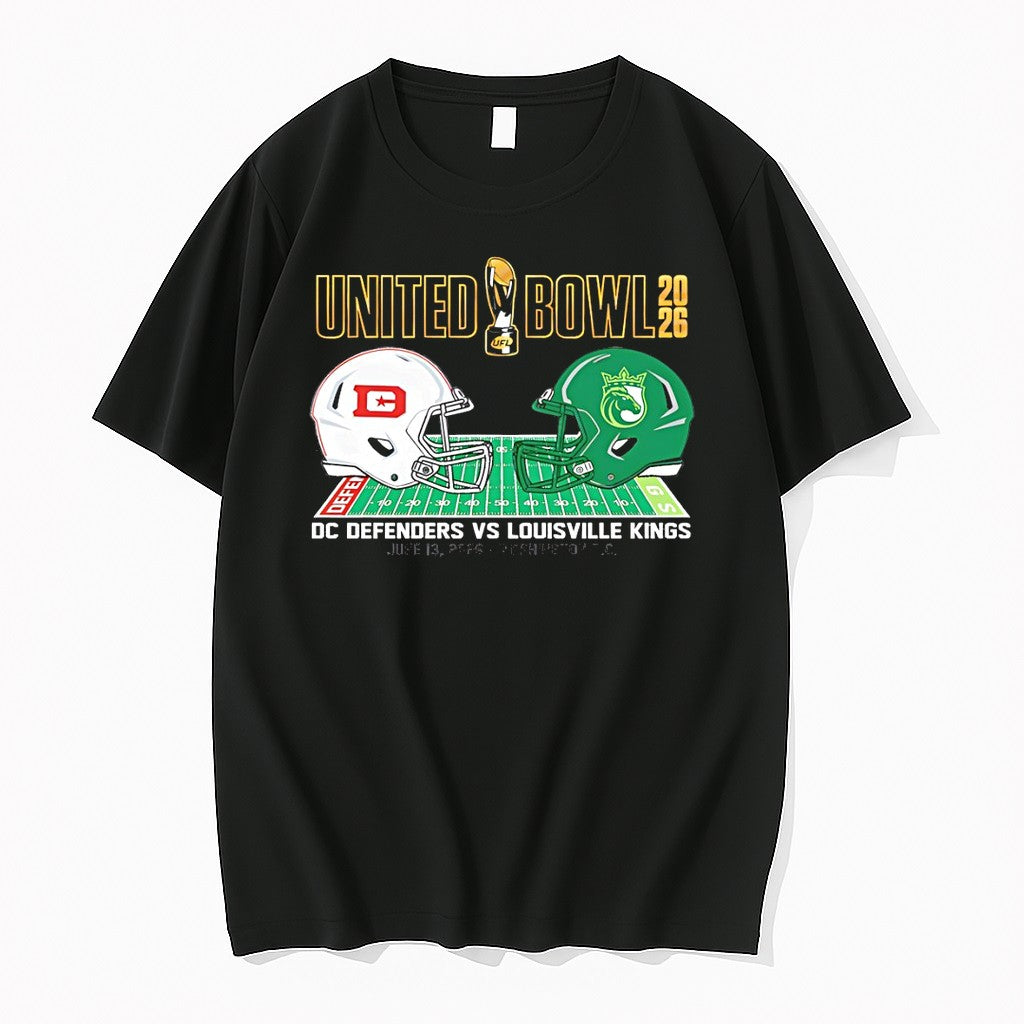 Original Dc Defenders Vs Louisville Kings United Bowl 2026 Zephyr Matchup Tshirts