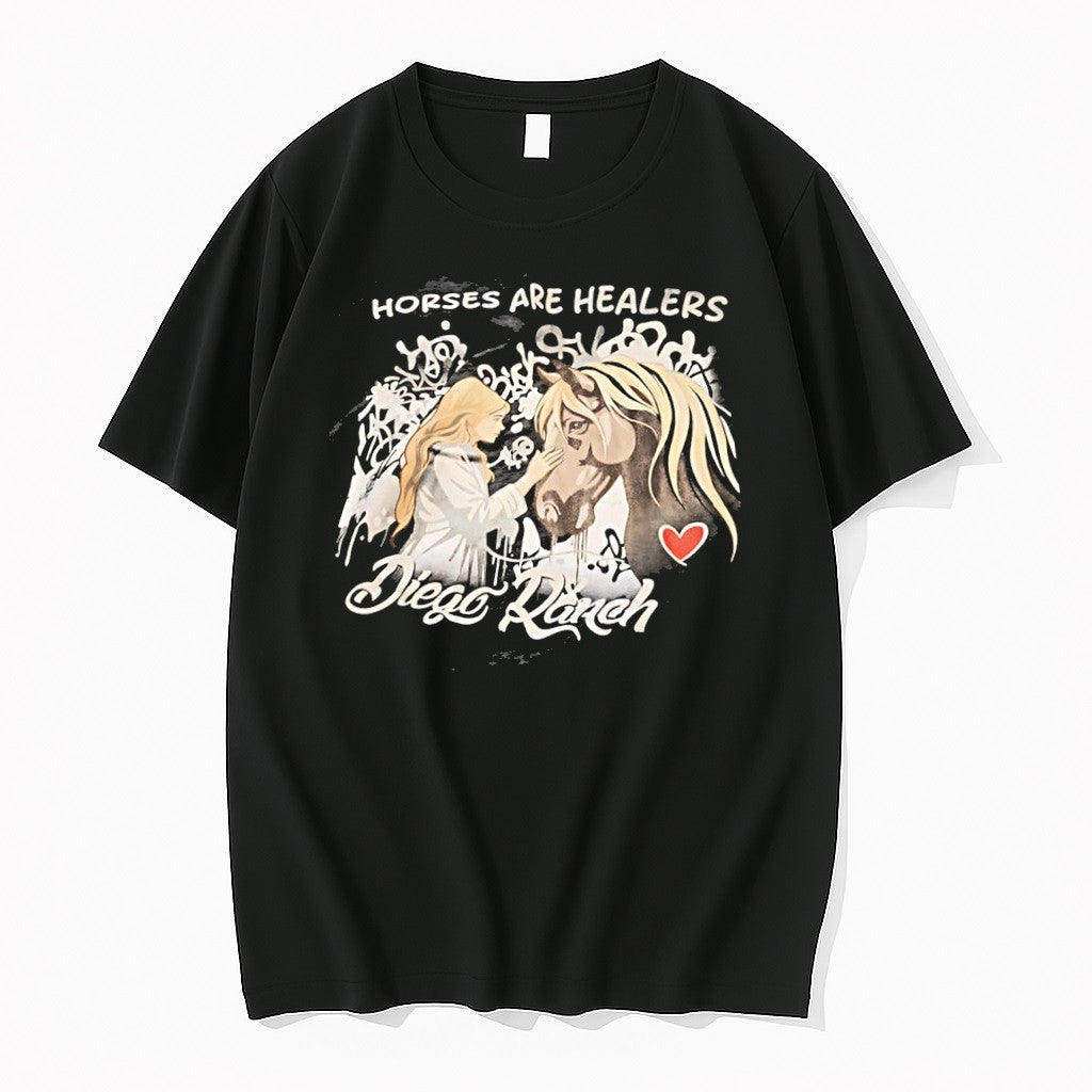 Original Diego Ranch Horses Are Healers Tshirts Jpg