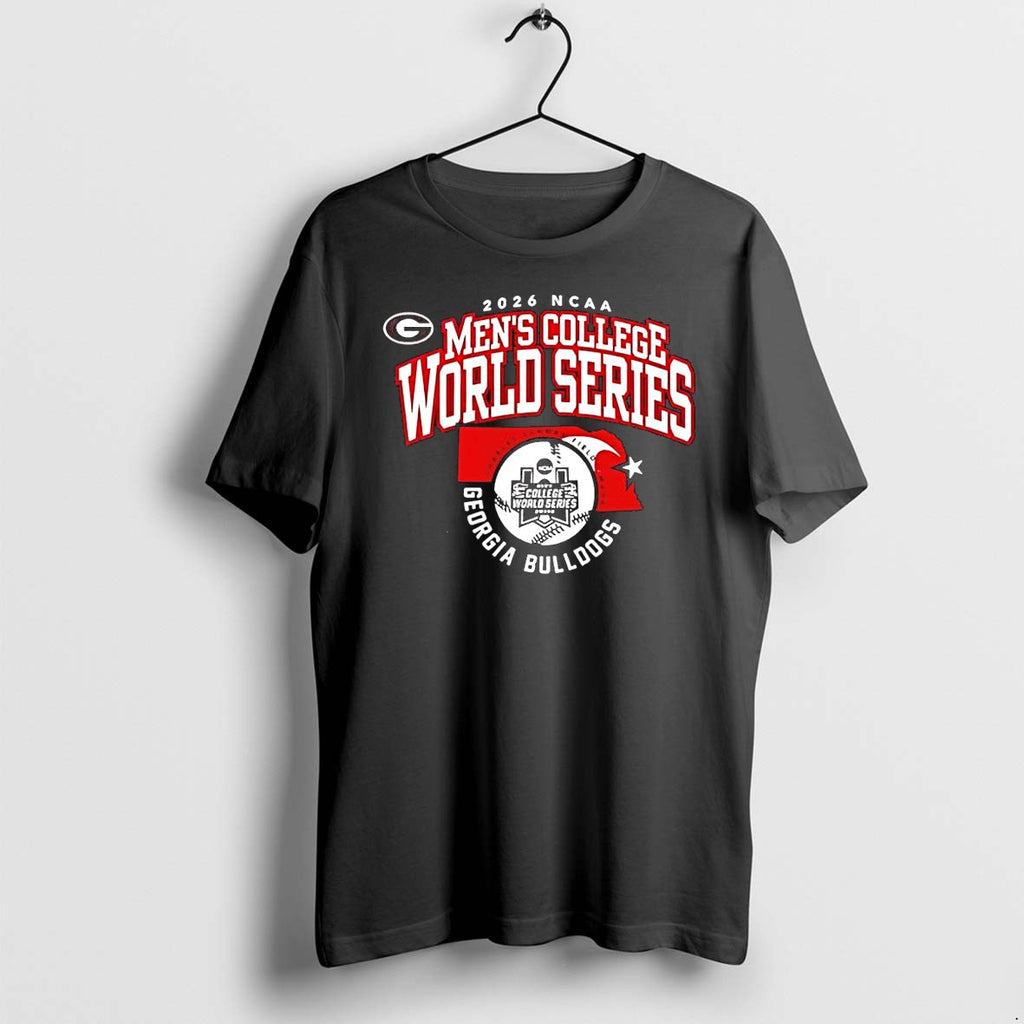 Original Georgia Bulldogs 2026 Mens College World Series Ncaa Charles Schwab Field Tshirts