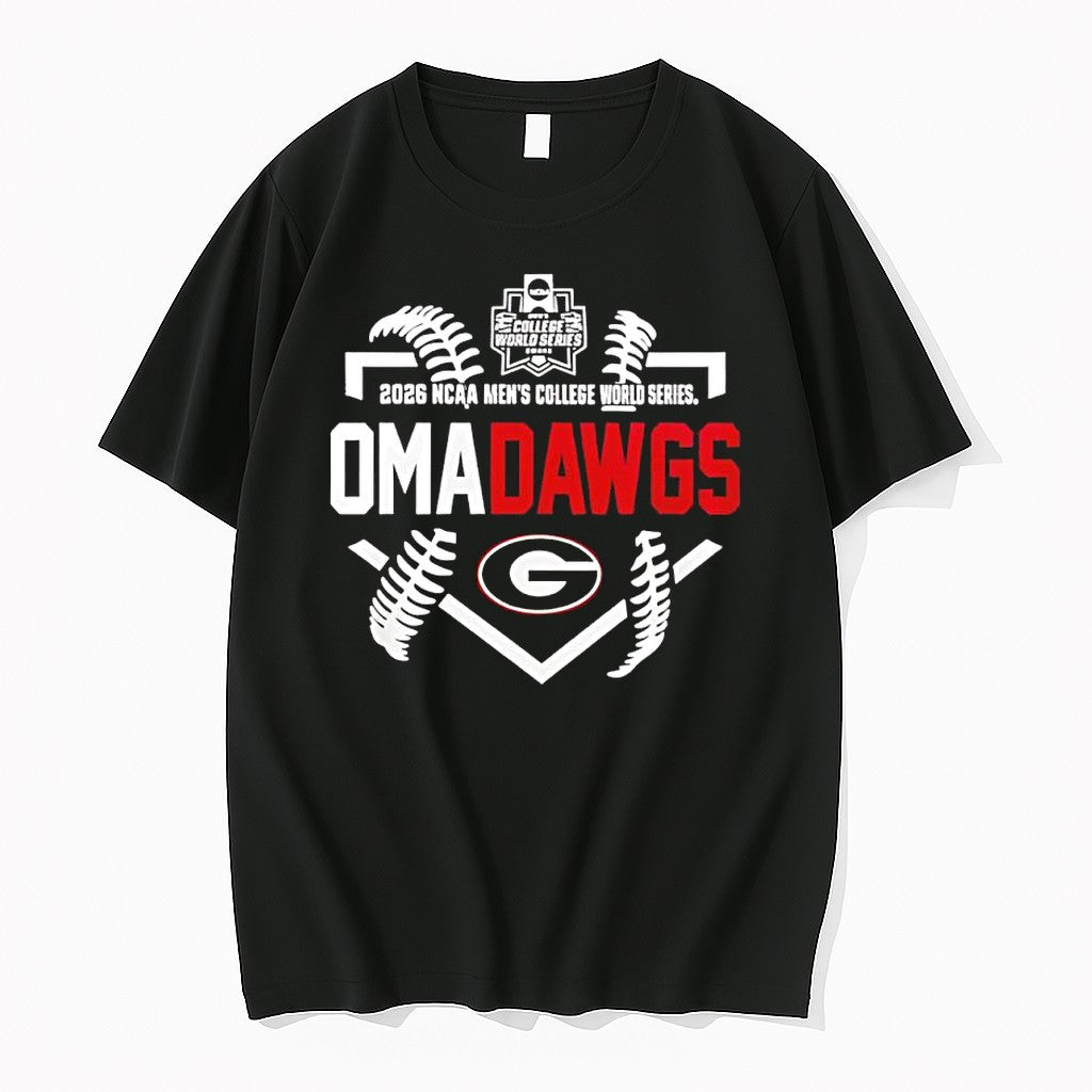 Original Georgia Bulldogs 2026 Ncaa Mens College World Series Omadawgs Tshirts