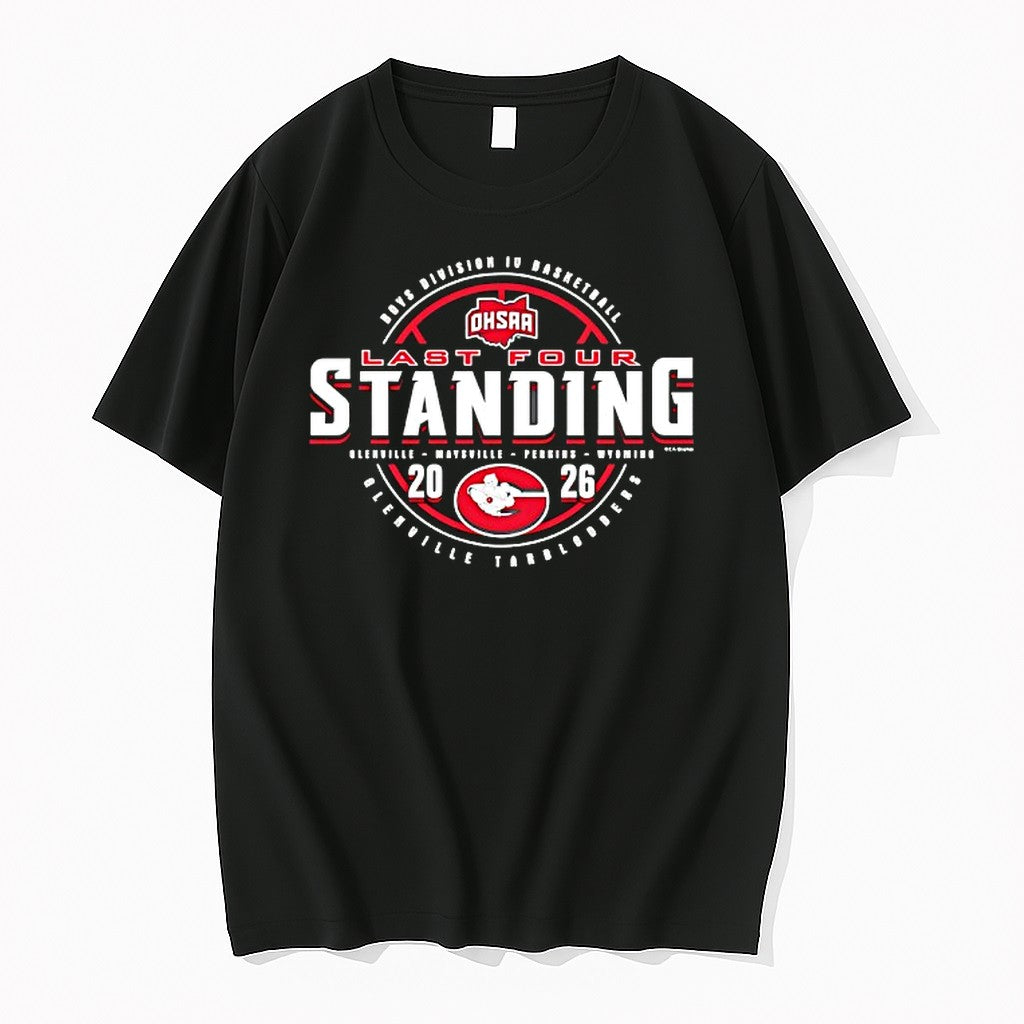Original Glenville Tarblooders 2026 Ohsaa Boys Basketball D4 Last Four Standing Tshirts