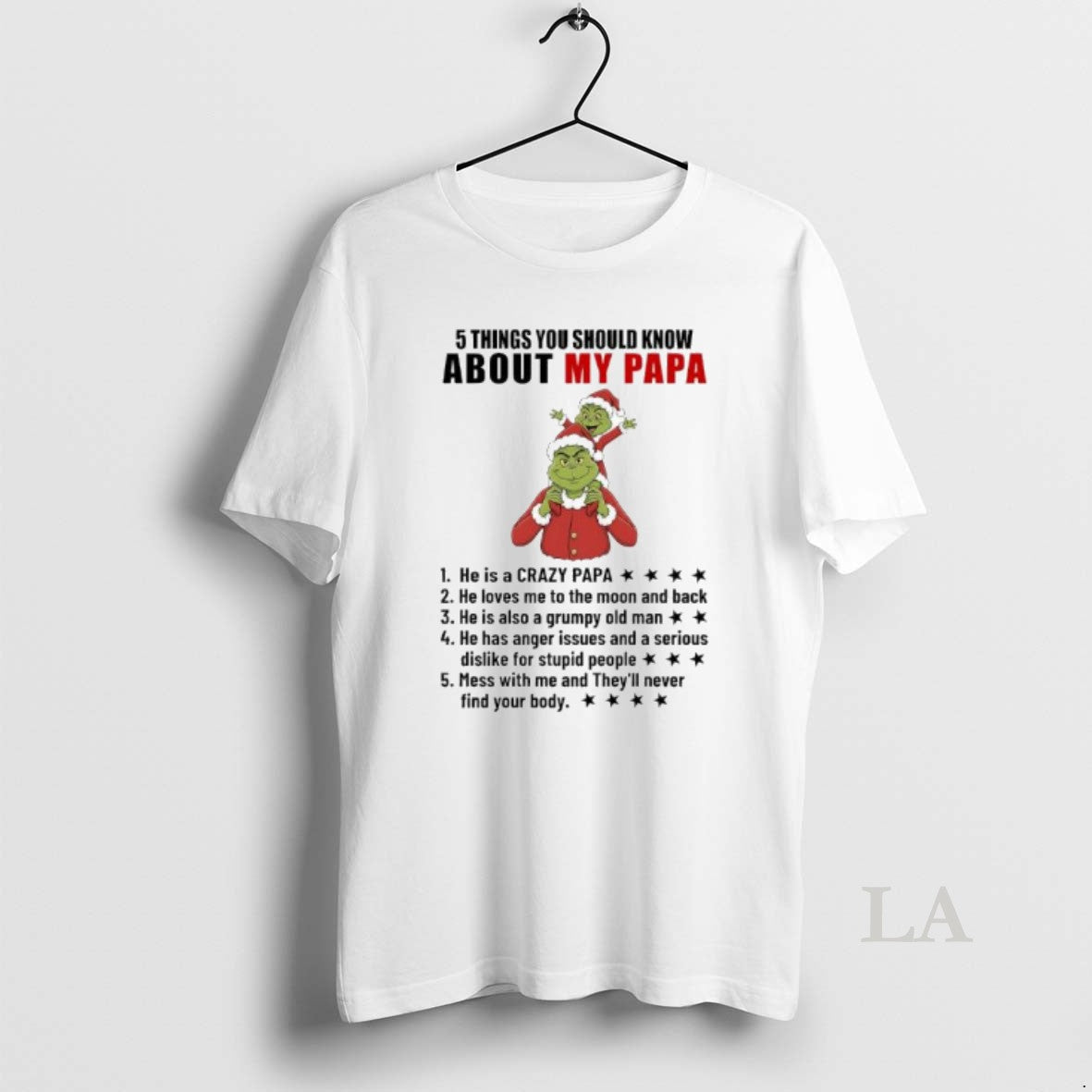 Original Grinch He Is A Crazy Papa He Loves Me To The Moon And Back T-Shirts, Hoodie, Sweatshirt | DripVista.com