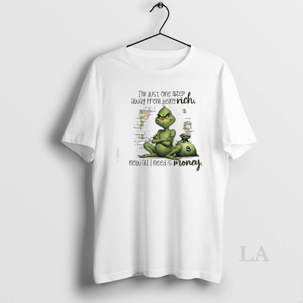 Original Grinch Just One Step Away From Being Rich Rich Now All I Need Is T-Shirts, Hoodie, Sweatshirt | DripVista.com