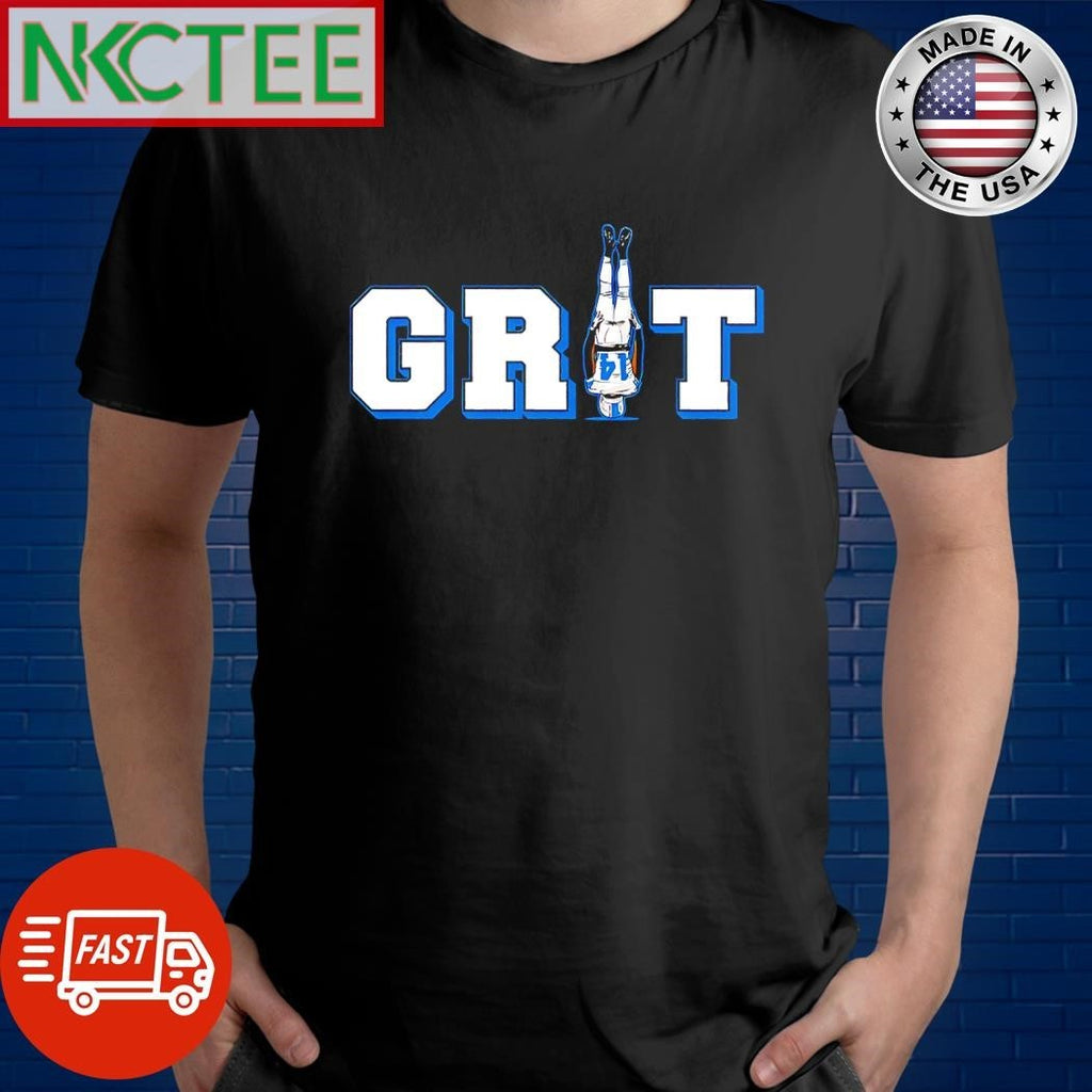 Original Grit Amon-Ra St. Brown 14 upside down shirt