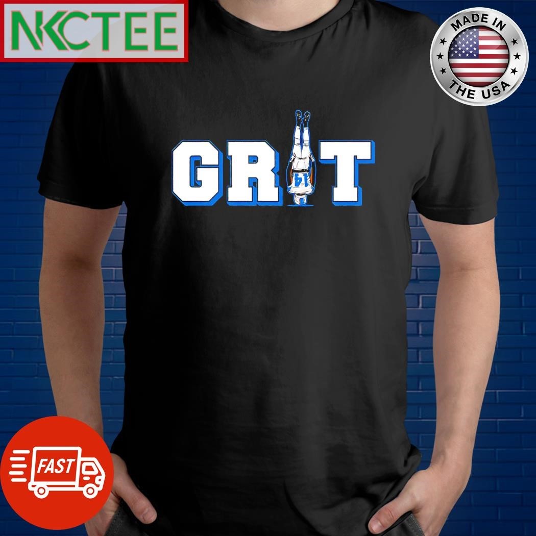 Original Grit Amon-Ra St. Brown 14 upside down shirt