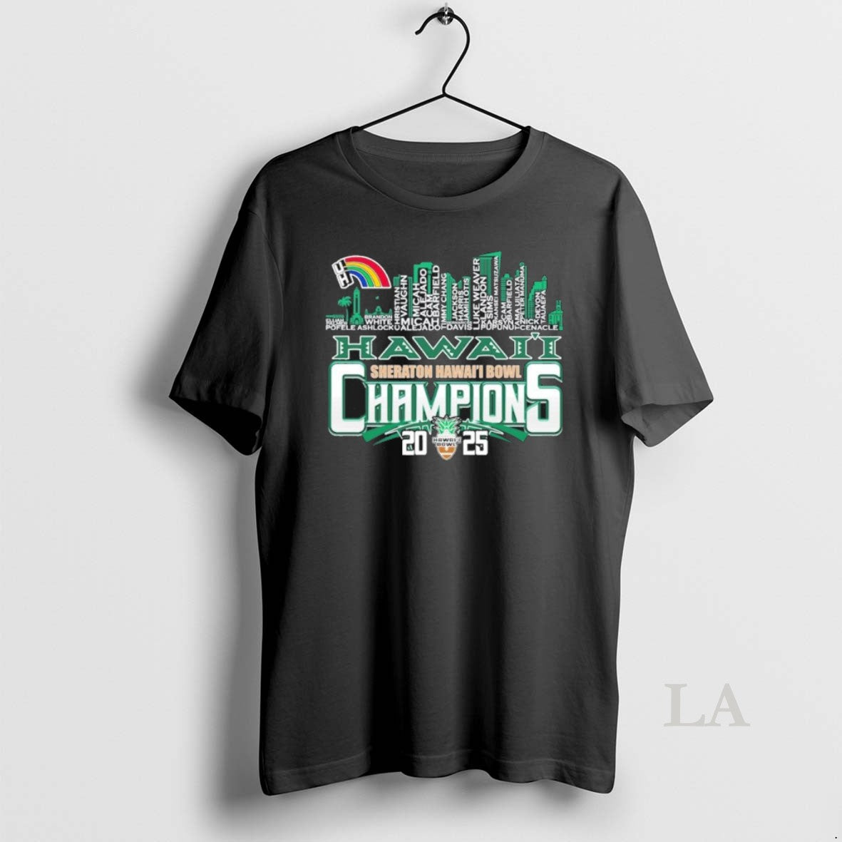 Original Hawaii Rainbow Warriors Skyline Players Name 2025 Hawaii Bowl Champions T-Shirts, Hoodie, Sweatshirt | DripVista.com