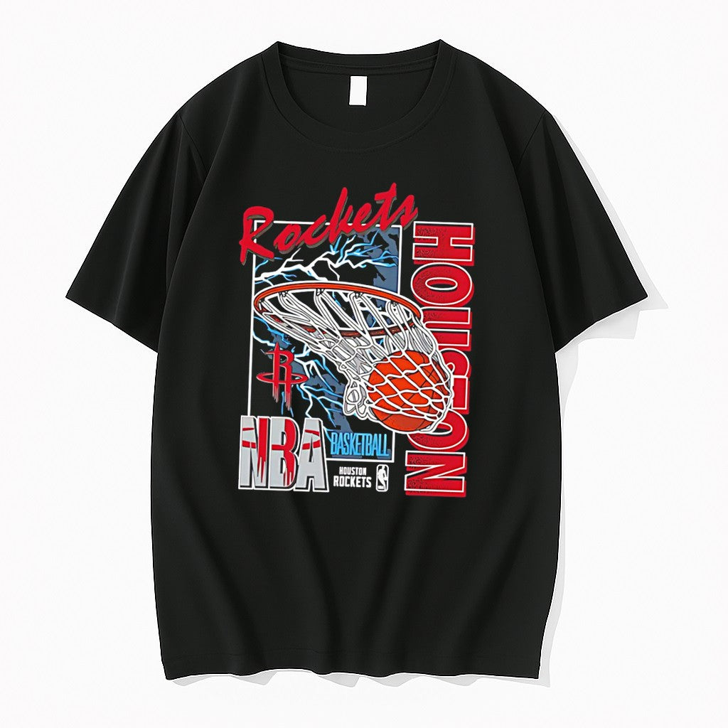Original Houston Rockets Lightning Swish Graphic Tee Tshirts Jpg