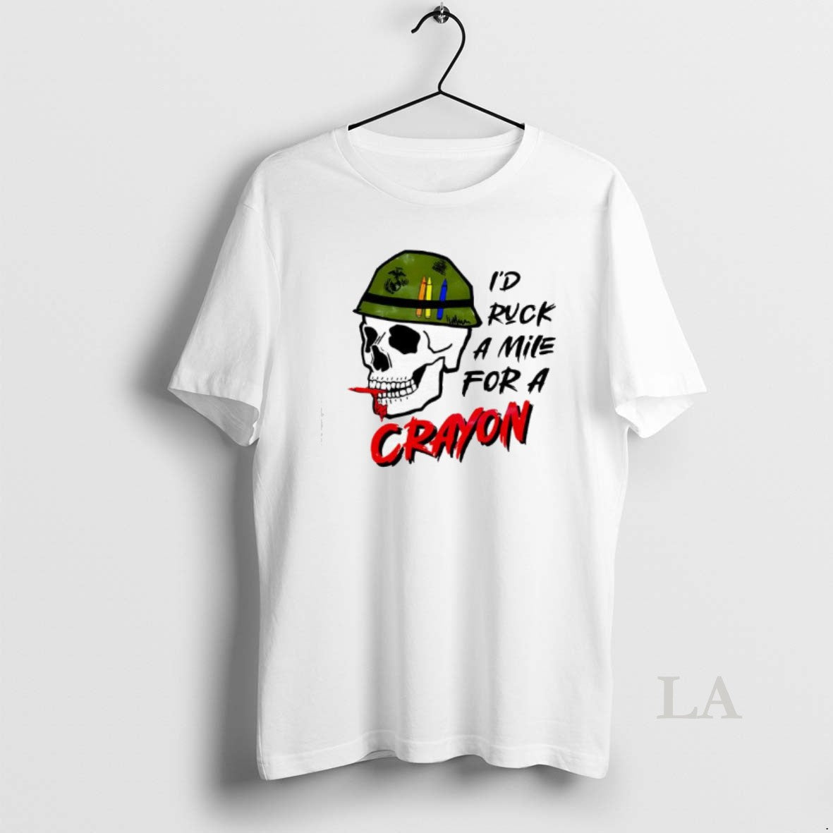 Original Id Ruck A Mile For A Crayon Skull Military Helmet T-Shirts, Hoodie, Sweatshirt | DripVista.com