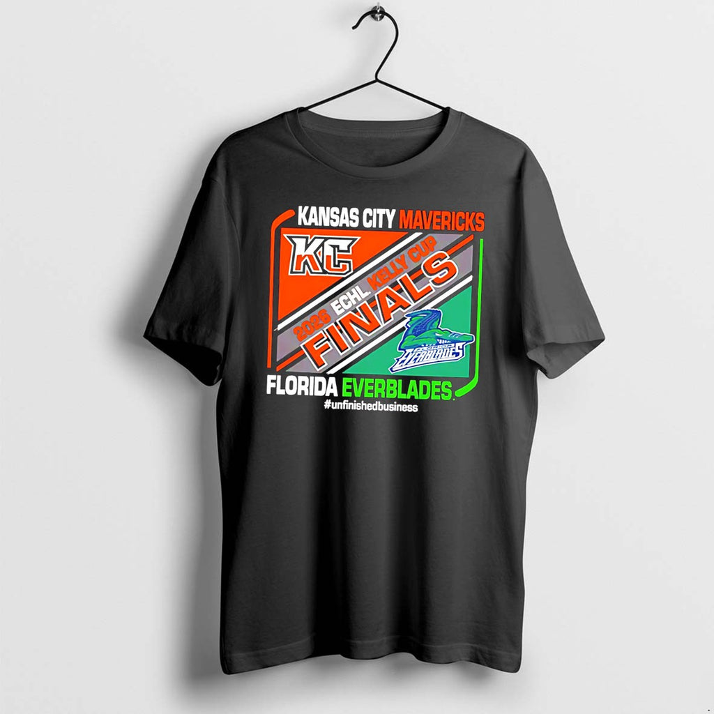 Original Kansas City Mavericks Vs Florida Everblades Kelly Cup 2026 Dueling Tee Tshirts