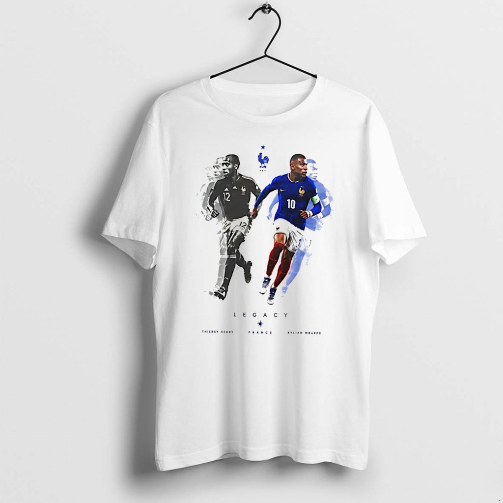 Original Kylian Mbappe And Thierry Henry Dynamic Legacy Illustration Tee Tshirts