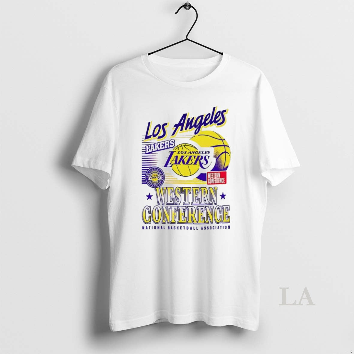 Original Los Angeles Lakers Nba Western Conference Logo And Ball T-Shirts, Hoodie, Sweatshirt | DripVista.com