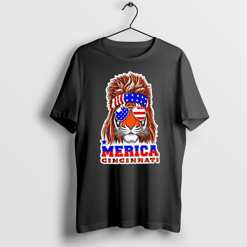 Original Merica Cincinnati Lion American Flag Sunglasses Patriotic Tshirts Jpg