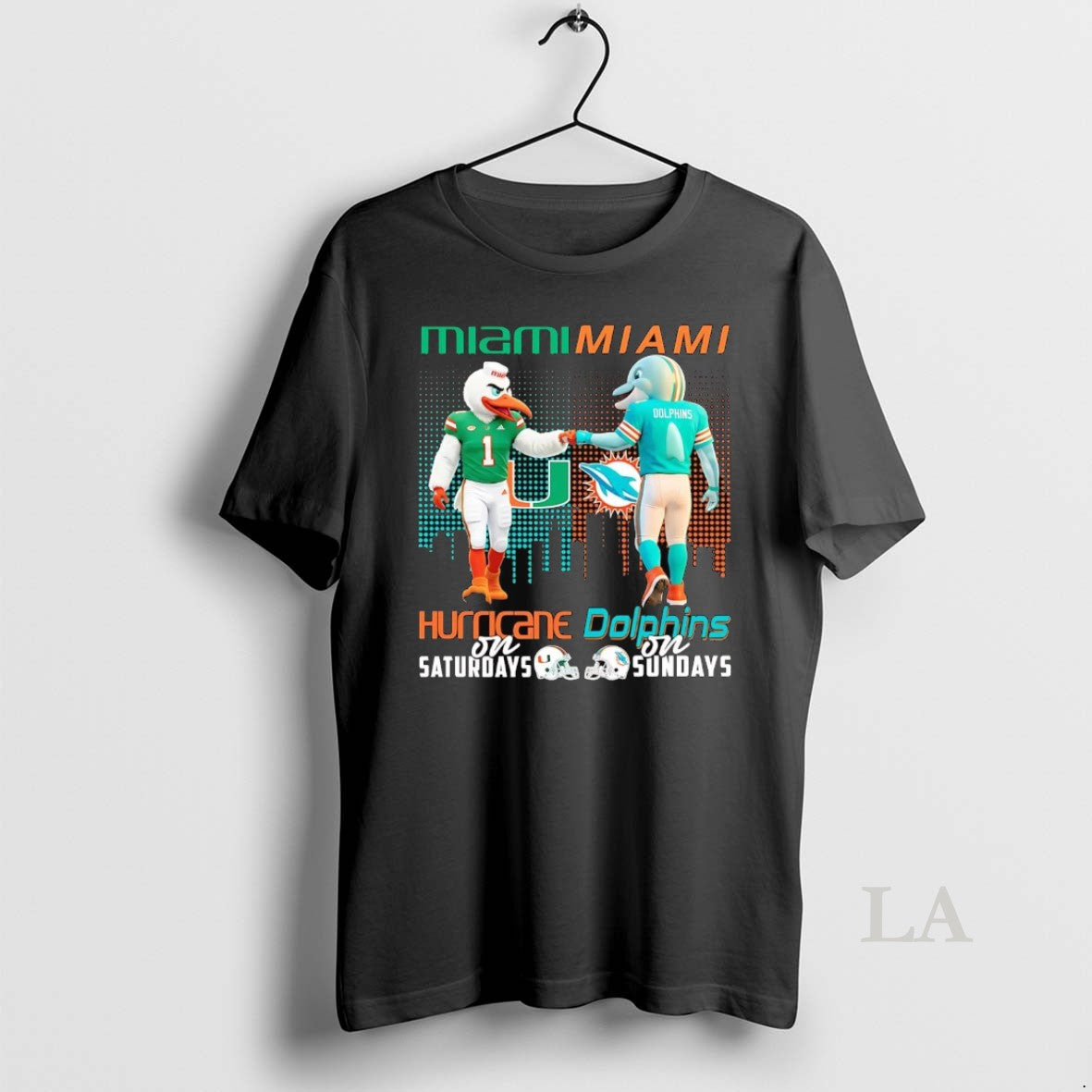 Original Miami Hurricane On Saturdays Miami Dolphins On Sundays Mascot T-Shirts, Hoodie, Sweatshirt | DripVista.com