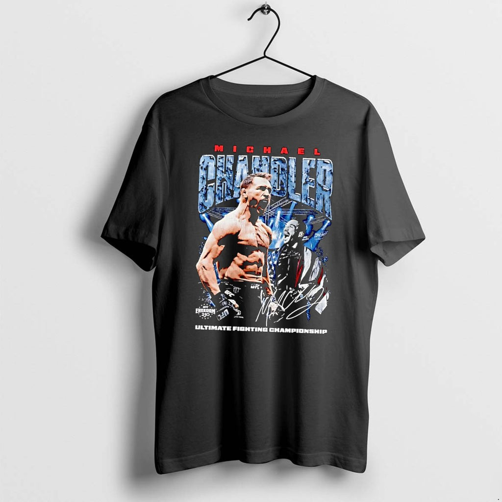 Original Michael Chandler Ufc Freedom 250 Ultimate Fighting Championship Black Tshirts