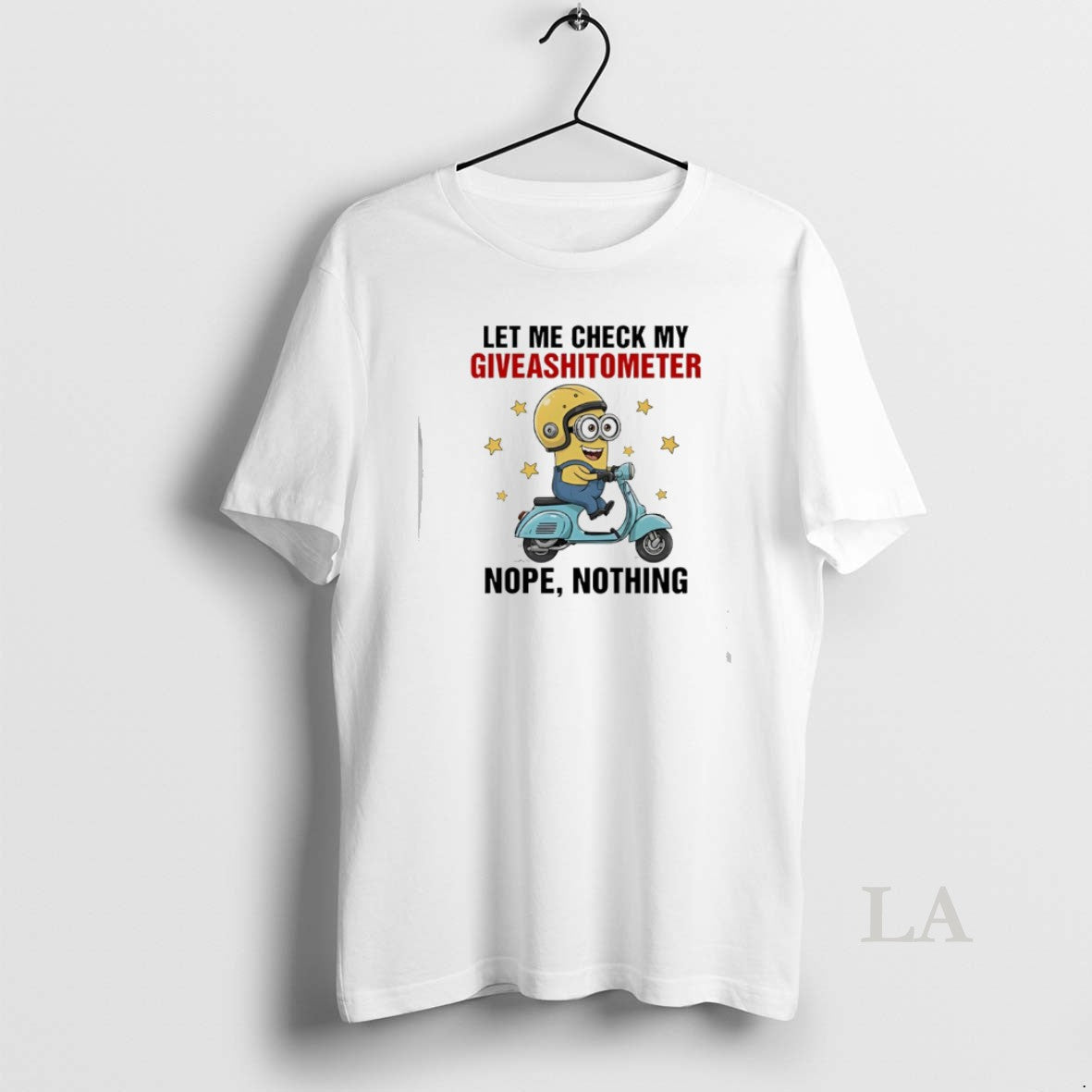 Original Minion Let Me Check My Giveashitometer Nope Nothing T-Shirts, Hoodie, Sweatshirt | DripVista.com
