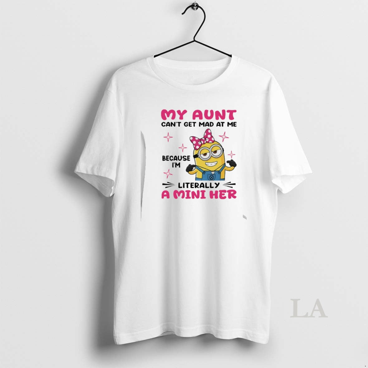 Original Minion My Aunt Cant Get Mad At Me Because Im Literally A Mini Her T-Shirts, Hoodie, Sweatshirt | DripVista.com