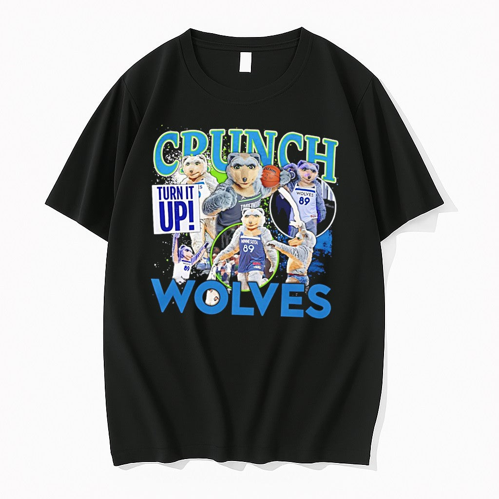 Original Minnesota Timberwolves Mascot Crunch Wolves Tee Tshirts Jpg