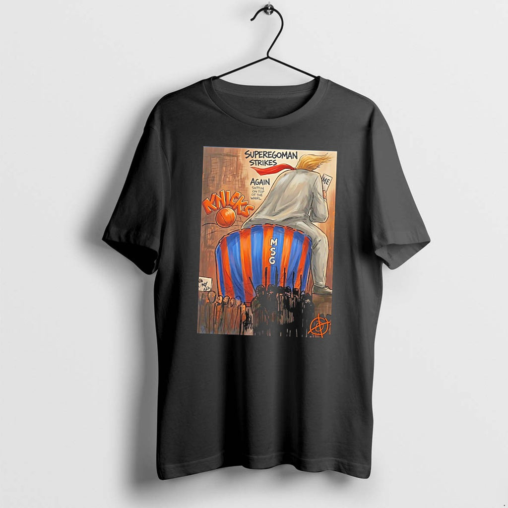 Original Ny Knicks Superegoman Strikes Again Shittin On Top Of The Whirl Tee Tshirts