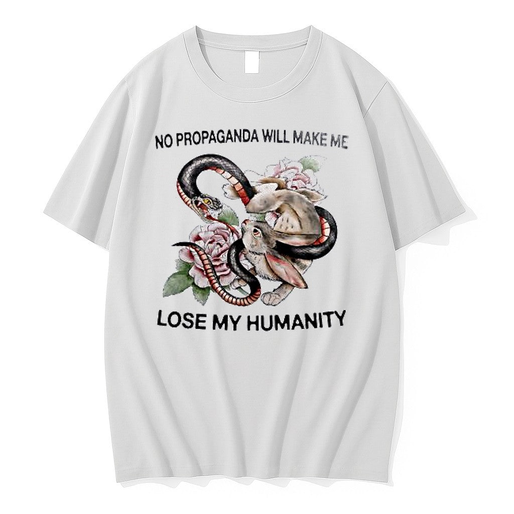 Original No Propaganda Will Make Me Lose My Humanity Snake Rabbit Tshirts Jpg