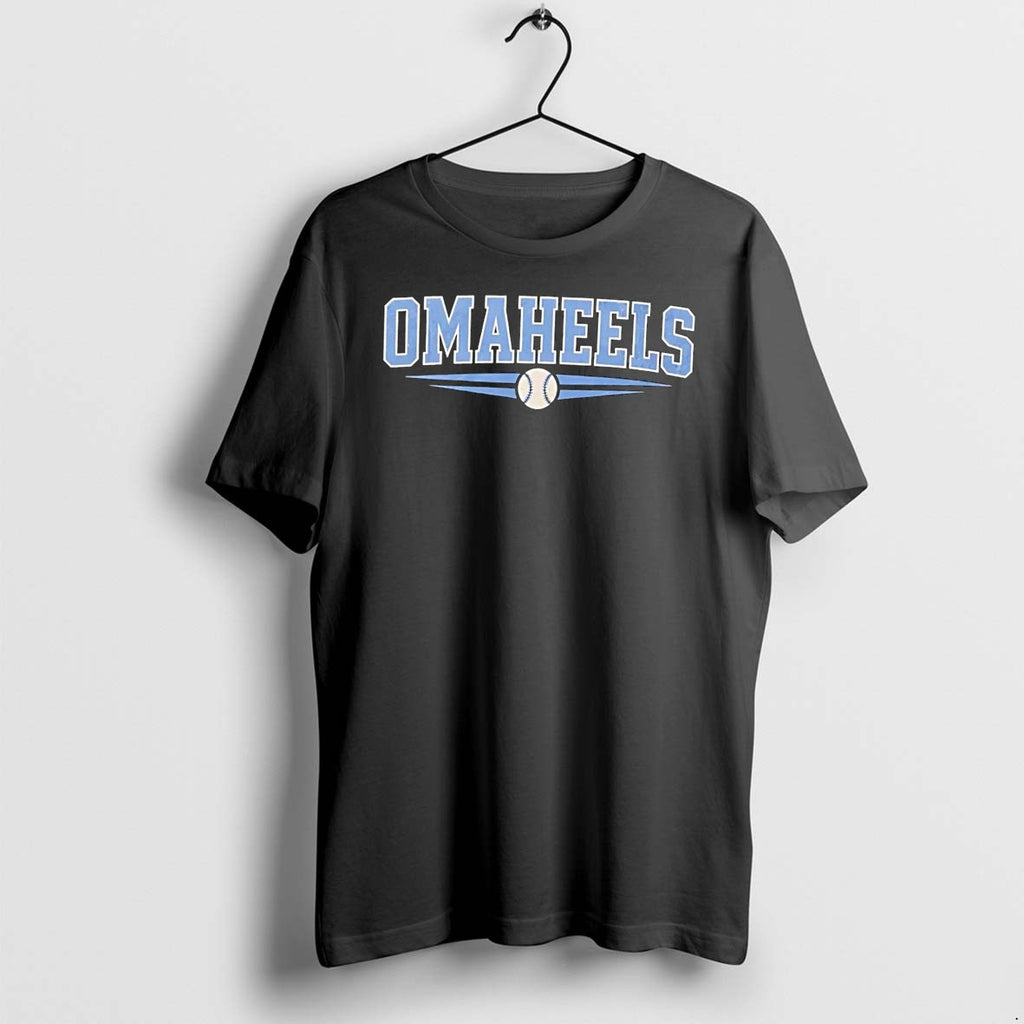 Original Omaheels Fans Gear Up In This Omaha Tar Heels Baseball Black Tshirts