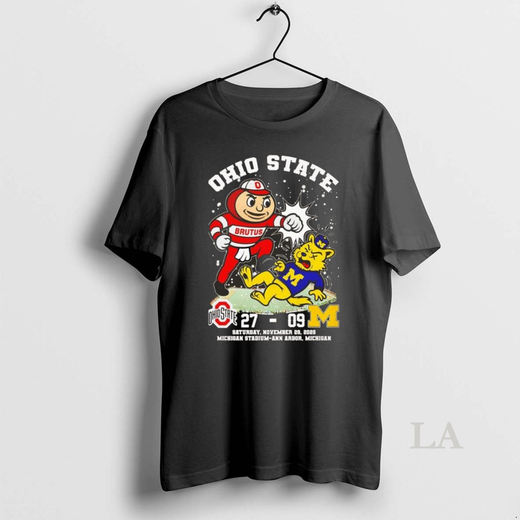 Original Ohio State Beat Michigan Mascot Knockout 2025 Score Christmas Chriast T-Shirts, Hoodie, Sweatshirt | DripVista.com