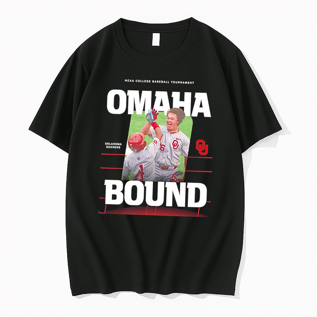 Original Oklahoma Sooners Ncaa College Baseball Tournament Omaha Bound Tee Tshirts