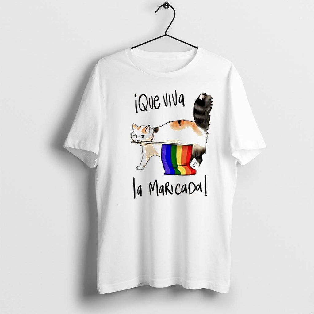 Original Que Viva La Maricada Pride Cat Rainbow Flag Lgbt Tshirts Jpg