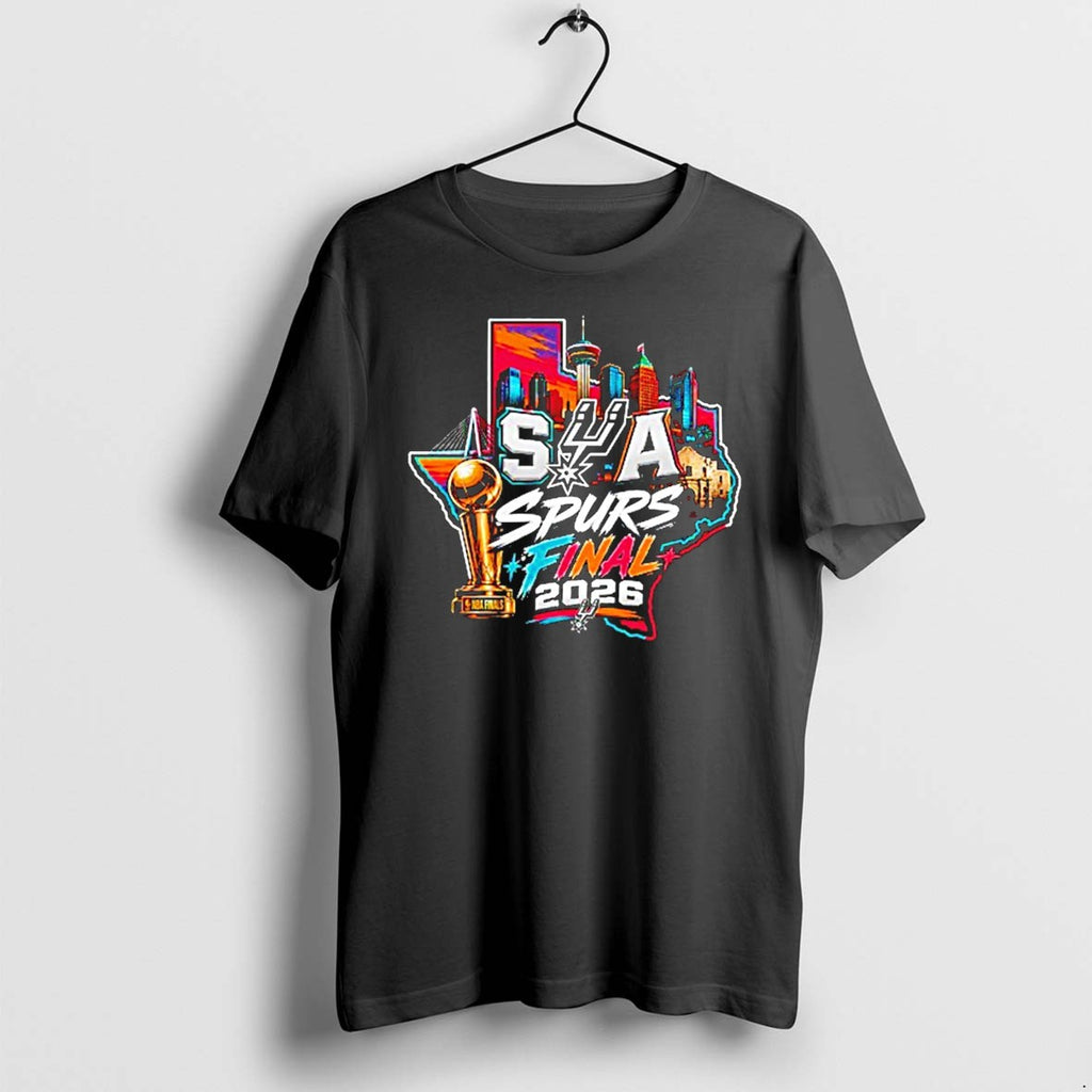 Original San Antonio Spurs Basketball Trophy Texas Skyline Logo Sa Spurs Final 2026 Tshirts