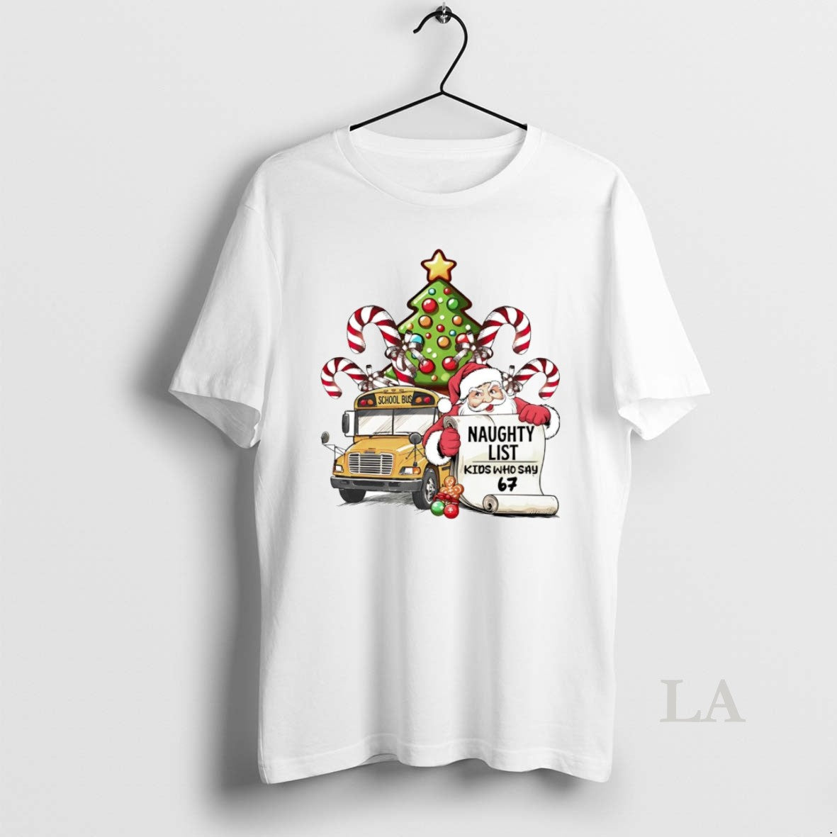 Original Santa School Bus Naughty List Kids Who Say 6 7 Christmas T-Shirts, Hoodie, Sweatshirt | DripVista.com