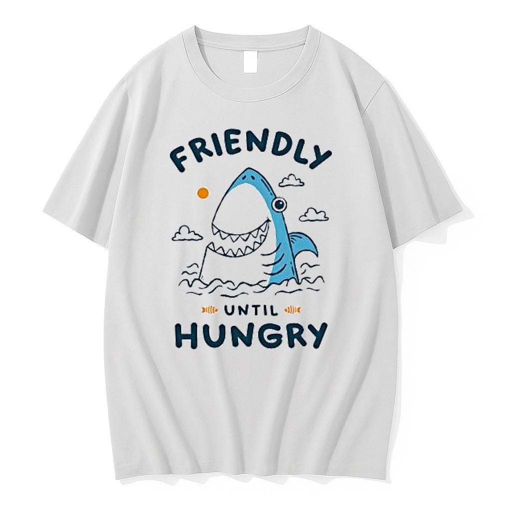 Original Shark Friendly Until Hungry Tshirts Jpg
