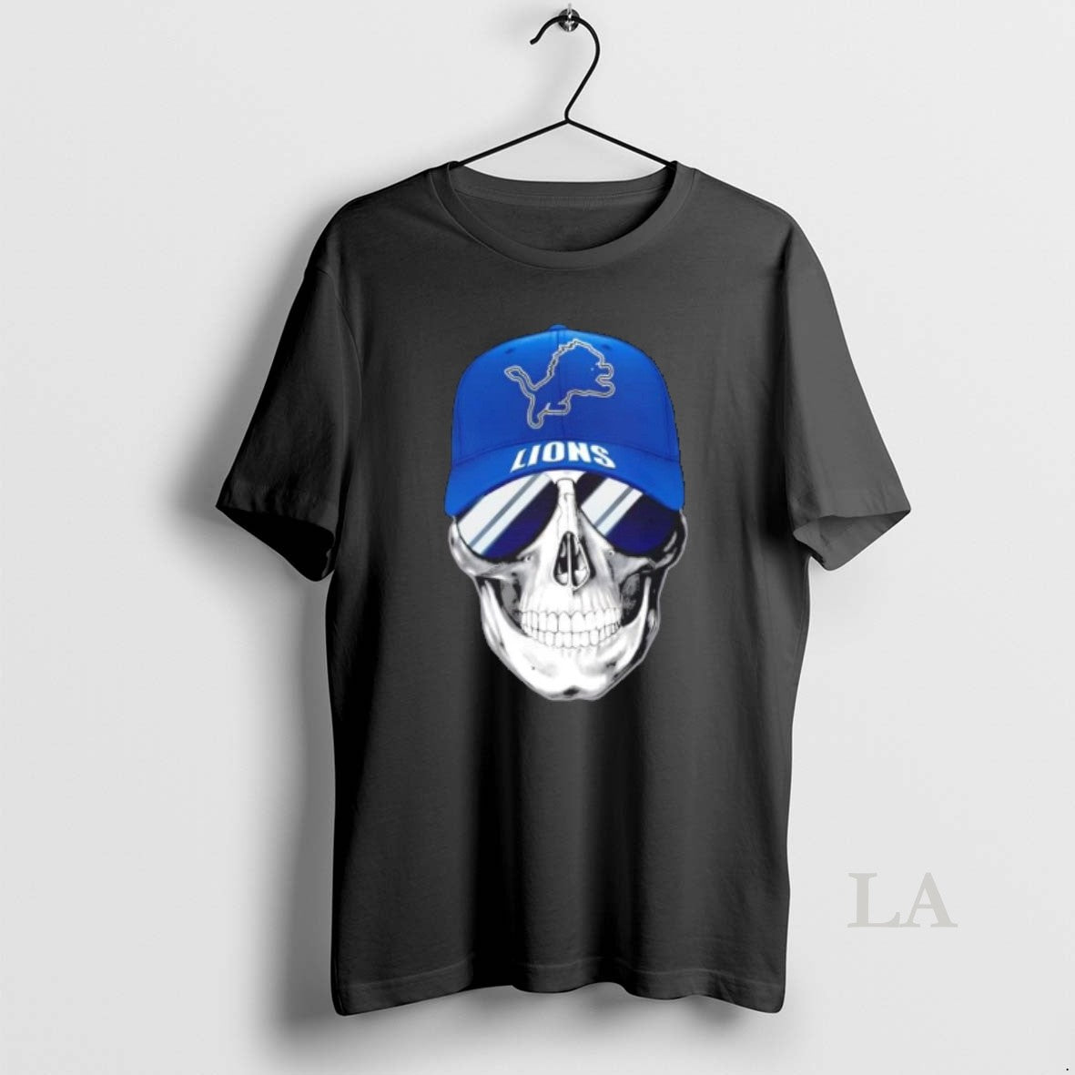 Original Skull Wearing A Cap And Smile Detroit Lions Fans T-Shirts, Hoodie, Sweatshirt | DripVista.com